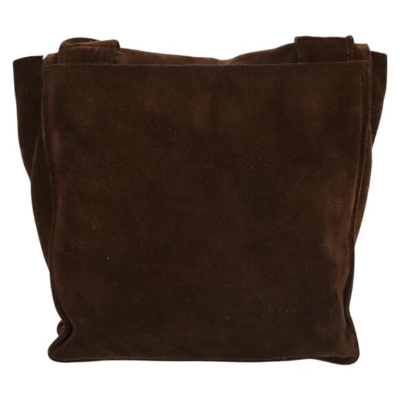 CHANEL Shoulder Bag Suede Brown CC Auth BA4603 - Picture 2 of 16